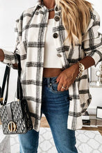 Load image into Gallery viewer, Lily Clothing - CWOJA0368_LOOSE FIT PLAID BIG BUTTONED SHIRTS JACKET: White / (XL) 1