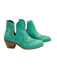 Load image into Gallery viewer, Kickin&#39; Booties in Turquoise Suede