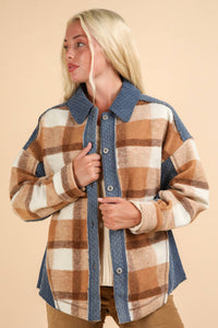 Pinky Plaid Shacket - Very J