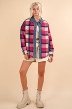 Load image into Gallery viewer, Pinky Plaid Shacket - Very J