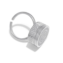 Load image into Gallery viewer, Boho Lip Balm Ring in White Gold Adjustable Band - Get Balmy - USA -