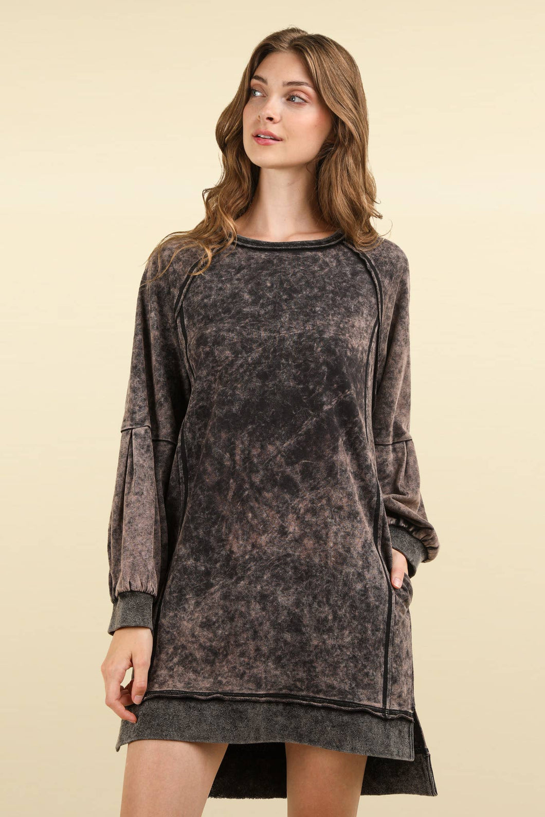 Maggie Mineral Washed Sweatshirt Dress - Very J