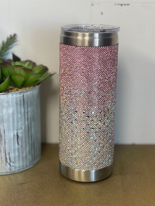 Pink Ombre Bubbles and Bling Tumbler - Jacqueline Kent