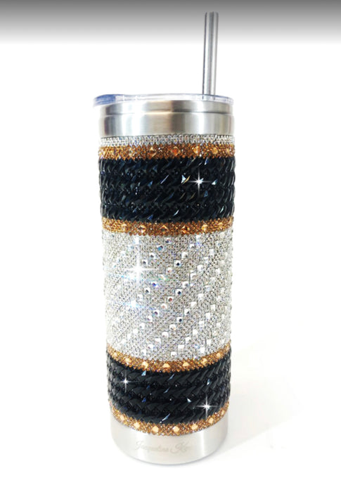 Black / Silver Bubbles and Bling Tumbler - Jacqueline Kent