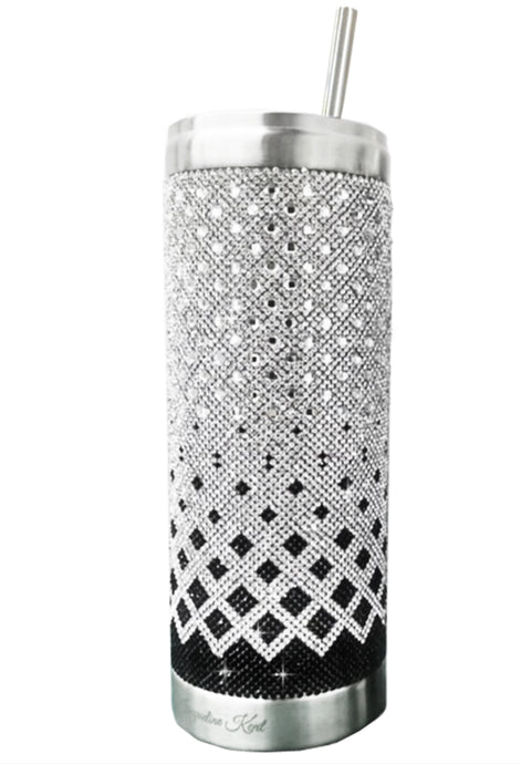 Black Lattice Bubbles and Bling Tumbler - Jacqueline Kent