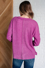 Load image into Gallery viewer, Casual Tuesday Ribbed Knit Sweater in Light Plum