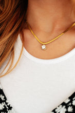 Load image into Gallery viewer, Here to Shine Gold Plated Necklace in White - online exclusive