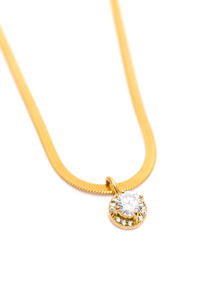 Here to Shine Gold Plated Necklace in White - online exclusive