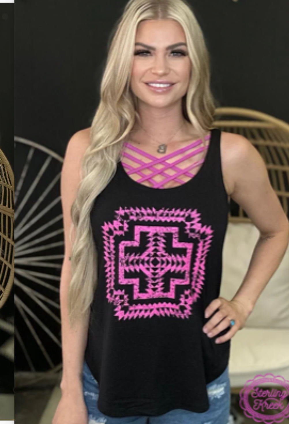 Aloha Babe Aztec Tank - Sterling Kreek