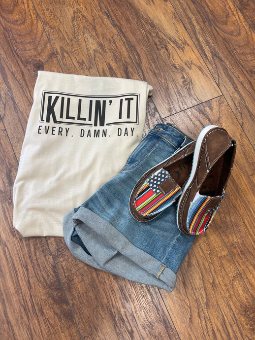 Killin It - Unisex-sized Graphic Crew Tees