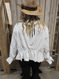 White Ruffle Shirt - A Rare Bird