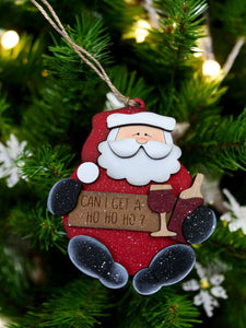 Santa Wine Ornaments - Hand Painted