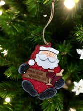 Load image into Gallery viewer, Santa Wine Ornaments - Hand Painted