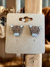 Load image into Gallery viewer, Crafted Wooden Earrings - Hand Painted - Laser Cut - 2 Styles