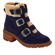 Load image into Gallery viewer, Klerica Leather / Faux Fur Navy - Vince Camuto