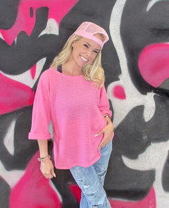 Sherbert Waffle Top - V Neck - 2 Color Options - Andree By Unit