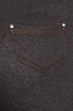 Load image into Gallery viewer, Black Fleece Jeggings with front Zipper