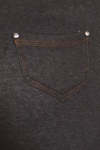 Black Fleece Jeggings with front Zipper