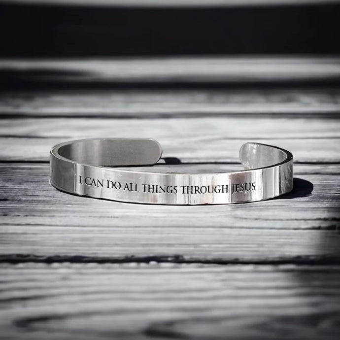 Scripture Bangle - If God is for Me - Kingdom Girl