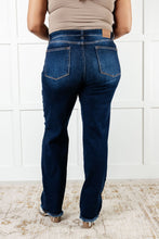 Load image into Gallery viewer, Jacqueline Mid Rise Frayed Hem Straight Leg Jean