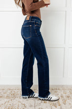 Load image into Gallery viewer, Jacqueline Mid Rise Frayed Hem Straight Leg Jean