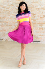 Load image into Gallery viewer, Just a Flirt Pleated Skirt in Magenta