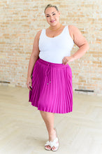 Load image into Gallery viewer, Just a Flirt Pleated Skirt in Magenta