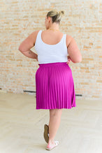 Load image into Gallery viewer, Just a Flirt Pleated Skirt in Magenta