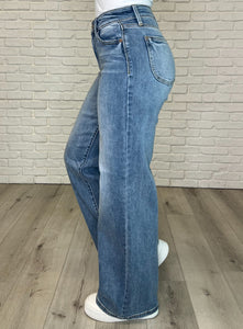 Karis High Rise Vintage Wash Retro Wide Leg