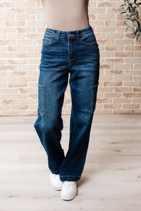 Leila High Rise Cargo Straight Jeans - Judy Blue