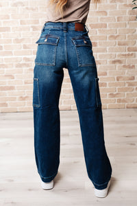 Leila High Rise Cargo Straight Jeans - Judy Blue