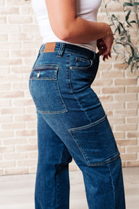 Leila High Rise Cargo Straight Jeans - Judy Blue