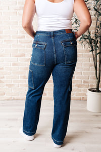 Leila High Rise Cargo Straight Jeans - Judy Blue