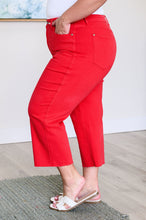 Load image into Gallery viewer, Lisa High Rise Control Top Wide Leg Crop Jeans in Red