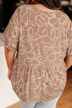 Load image into Gallery viewer, Mocha Petals V-Neck Top