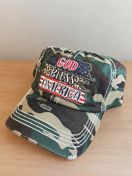 God Bless America Cap - Embroidery Patch