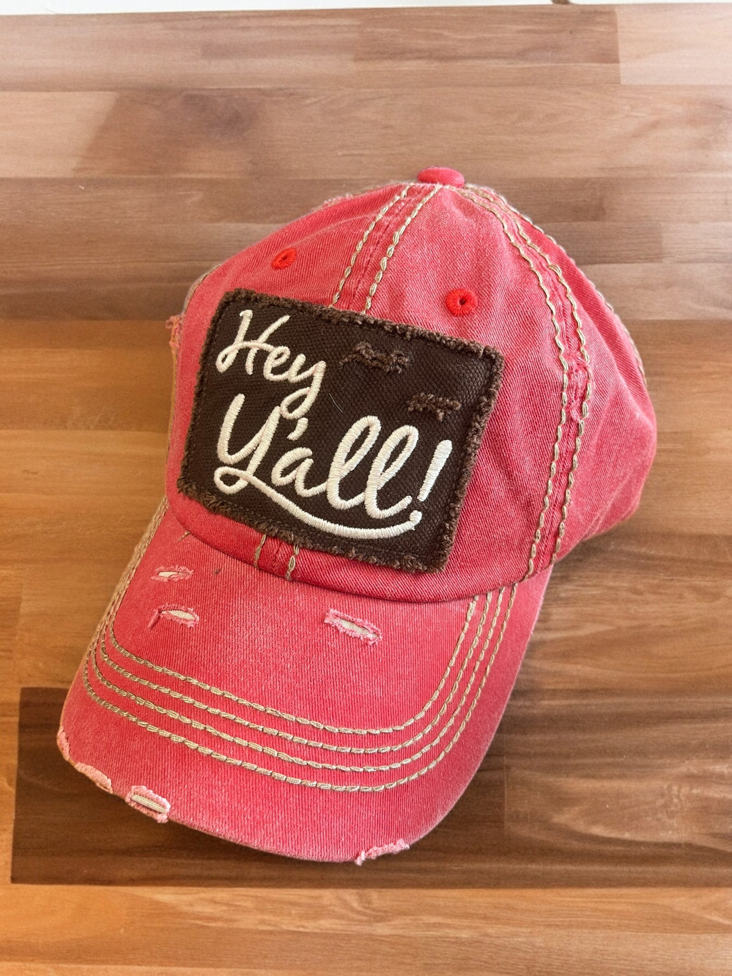 Hey Ya'll Cap - Embroidery Patch