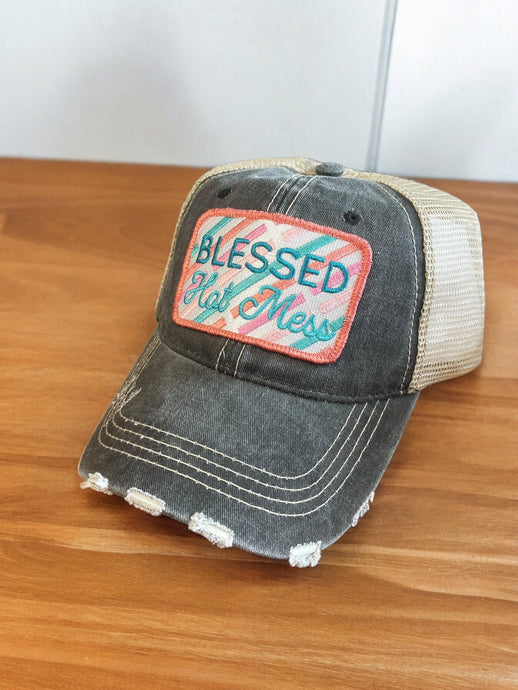 Blessed Hot Mess Cap - Embroidery Patch