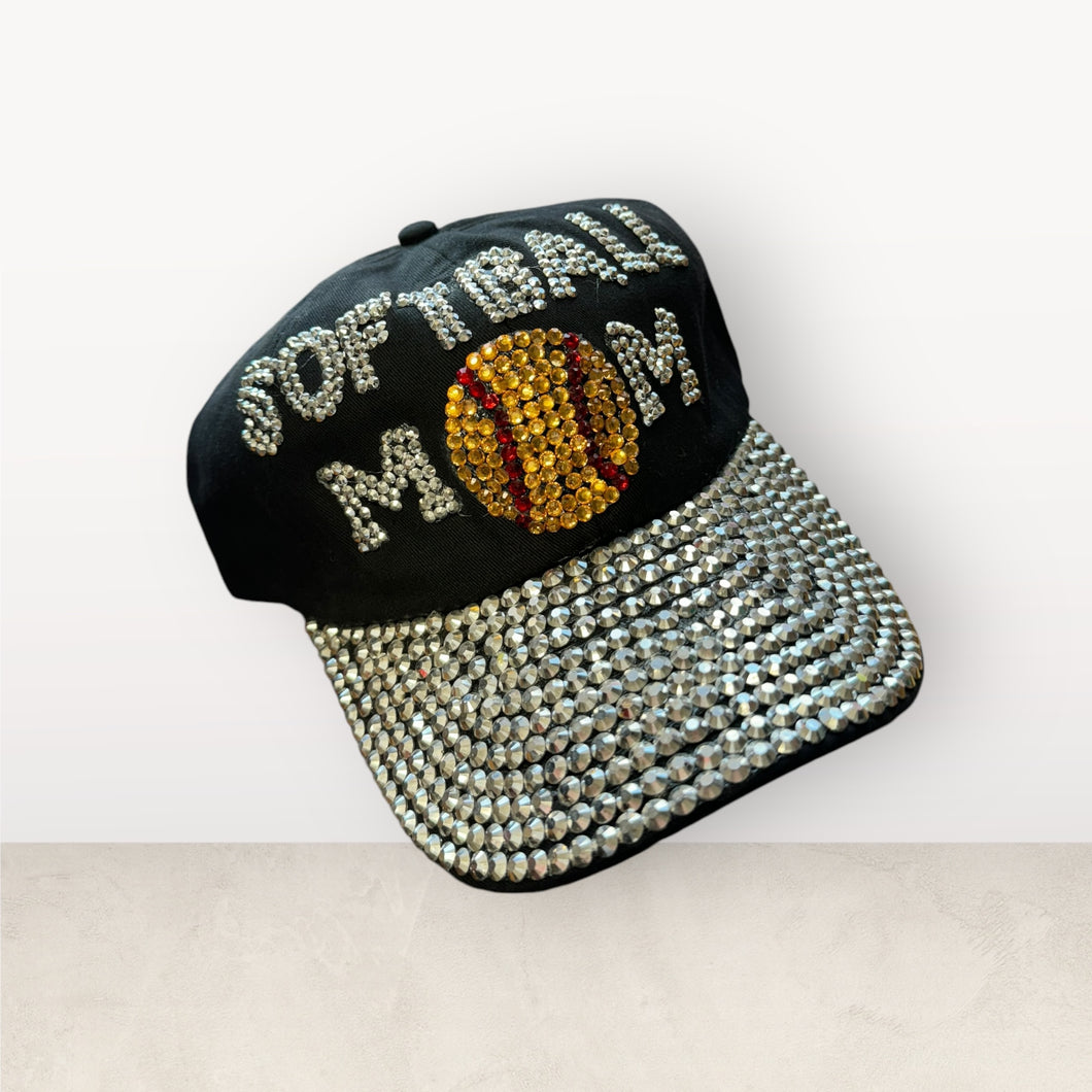 Bling Softball Mom Cap  - Bling