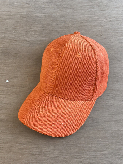 Rust Corduroy Cap