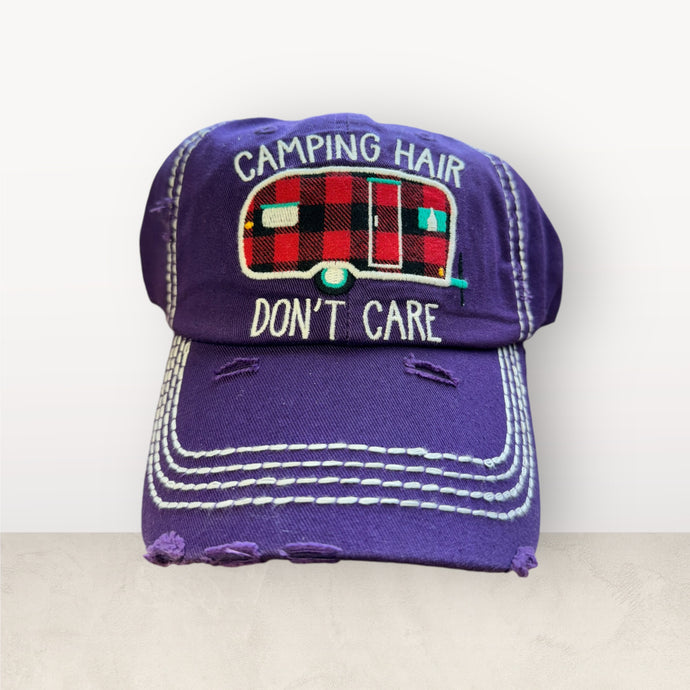 Camping Hair Don’t Care - Embroidery Patch