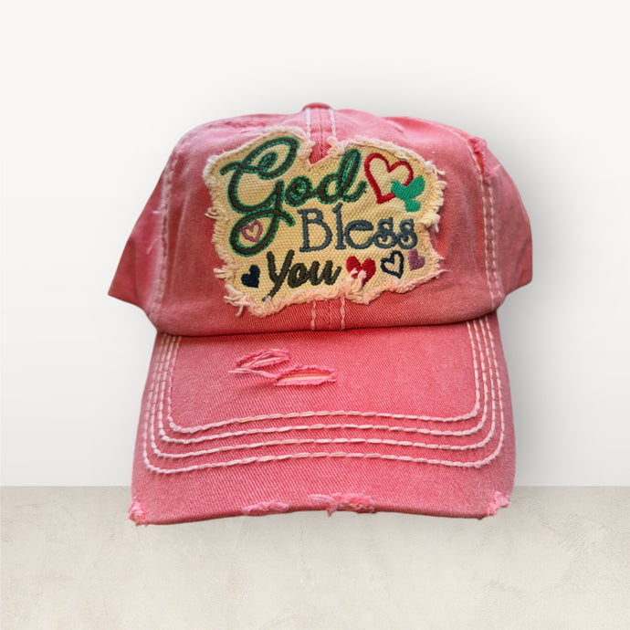 God Bless You  - Embroidery Patch