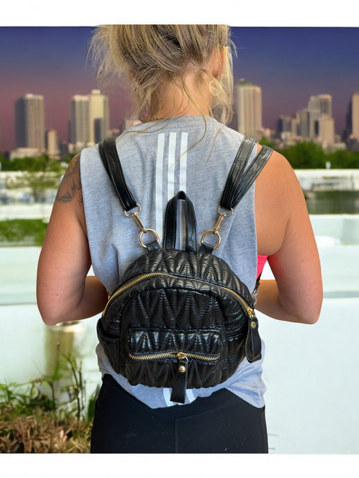 Take It With You Quilted Mini Backpack - 2 colors