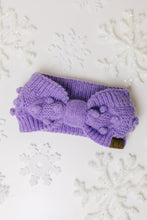 Load image into Gallery viewer, Pom Knit Head Wrap In Periwinkle