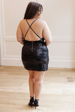 Load image into Gallery viewer, Shining in Sequins Dress in Black