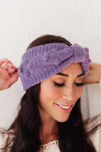 Load image into Gallery viewer, Pom Knit Head Wrap In Periwinkle