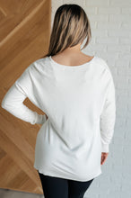 Load image into Gallery viewer, V-Neck Front Seam Sweater in Ivory