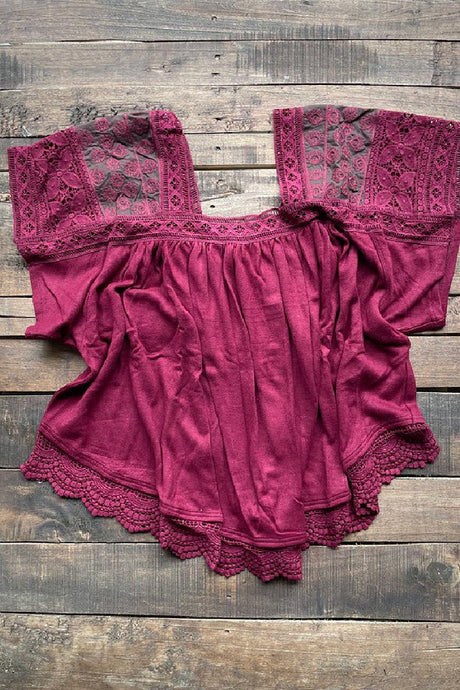 Windy Meadows Top - Merlot - Jaded Gypsy