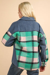 Pinky Plaid Shacket - Very J