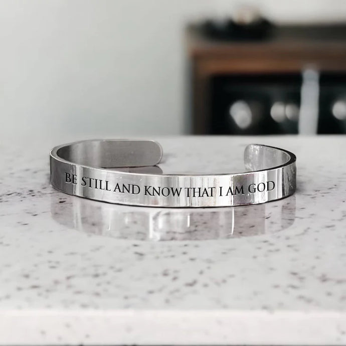 Scripture Bangle - Be Still & Know - Kingdom Girl